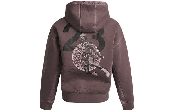 Толстовка Air Jordan 23 Engineered Casual Sports Letter Logo Hooded Long Sleeve Sweater For Men Brown, красный — фото 2