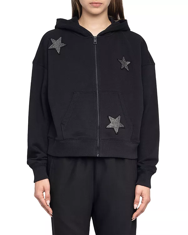 

Толстовка Mia zip pmo ao с украшениями в виде звезд Zadig & Voltaire, черный