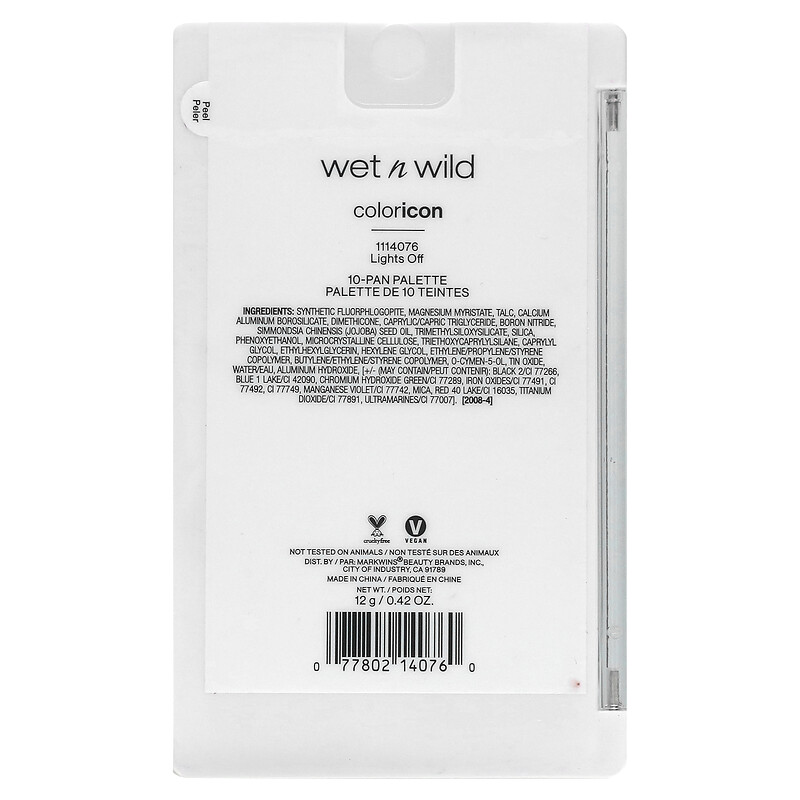 wet n wild, Color Icon, палитра теней из 10 оттенков, Light Off, 12 г (0,42 унции) — фото 2