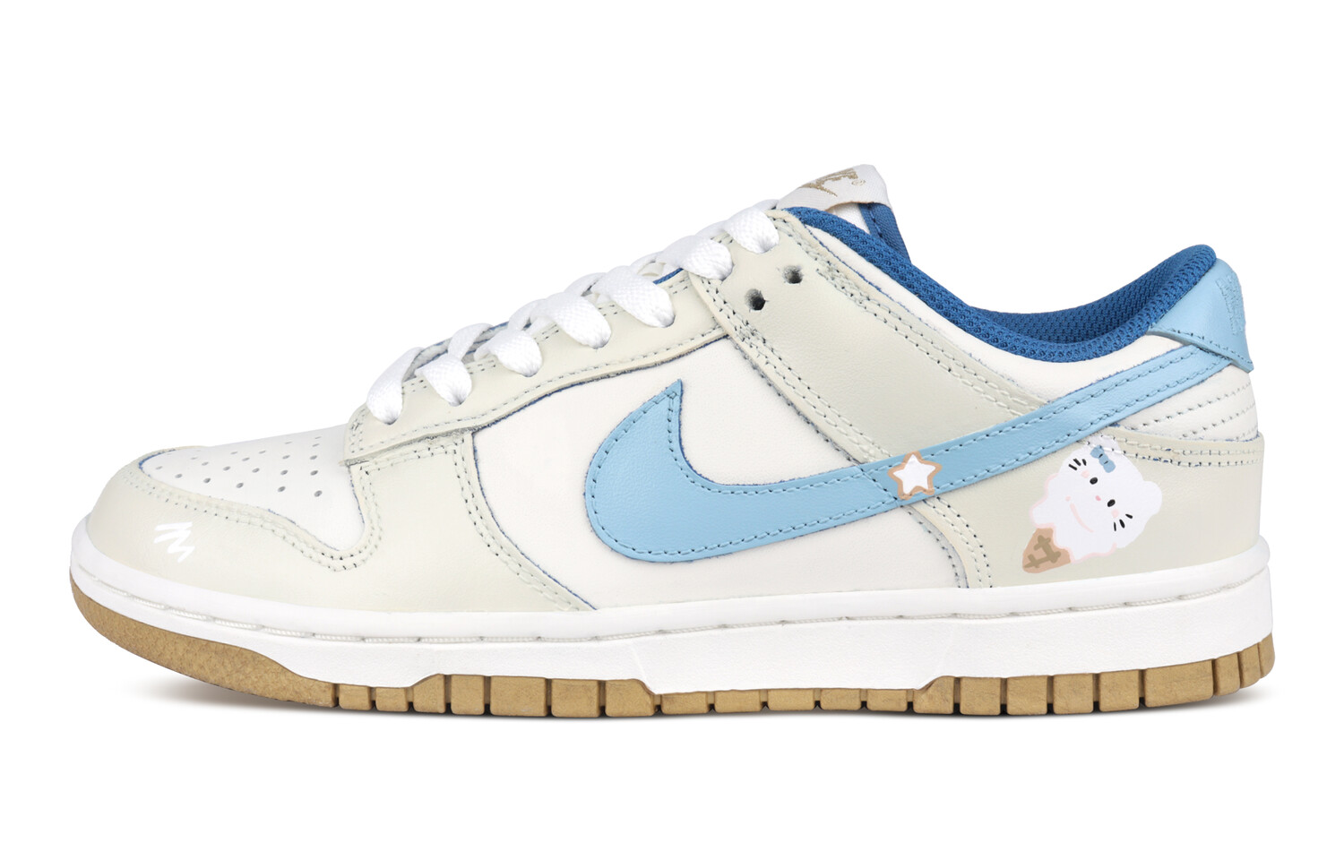 

Кроссовки Nike Dunk Skateboarding Shoes Women's Low-top Blue, цвет Off White