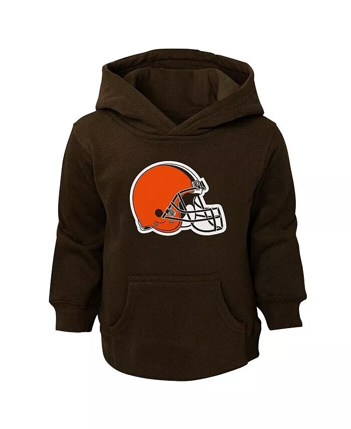 

Коричневый пуловер с капюшоном и логотипом Cleveland Browns для мальчиков и девочек для малышей Outerstuff, коричневый