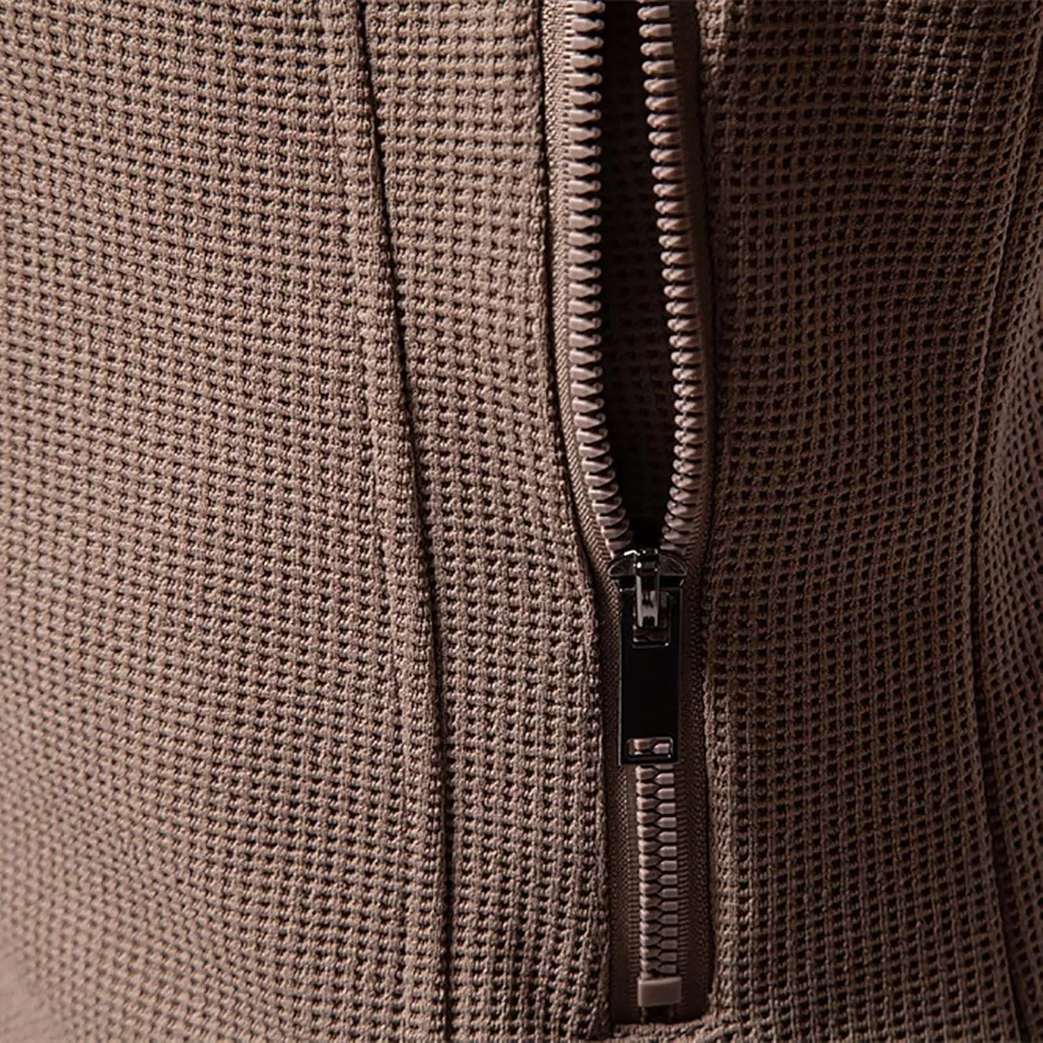 Куртка мужская с воротником-стойкой, Slim Fit, Khaki — фото 4