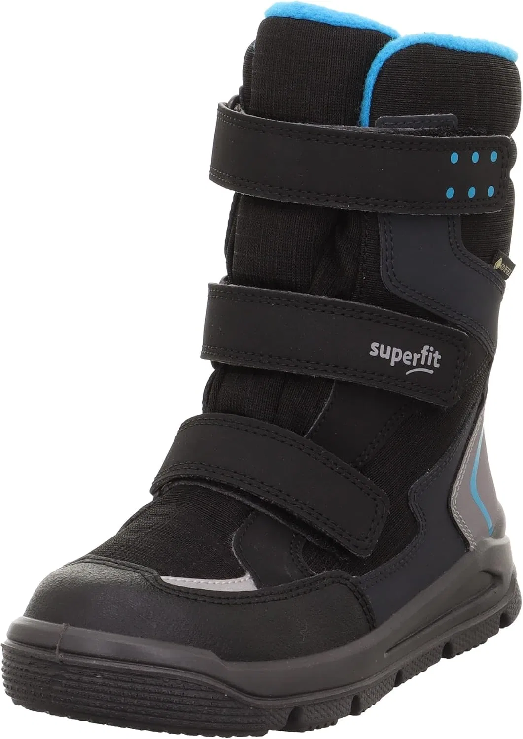 Детские зимние ботинки Superfit Mars с теплой подкладкой и мембраной Gore-Tex, Black Turquoise 0010