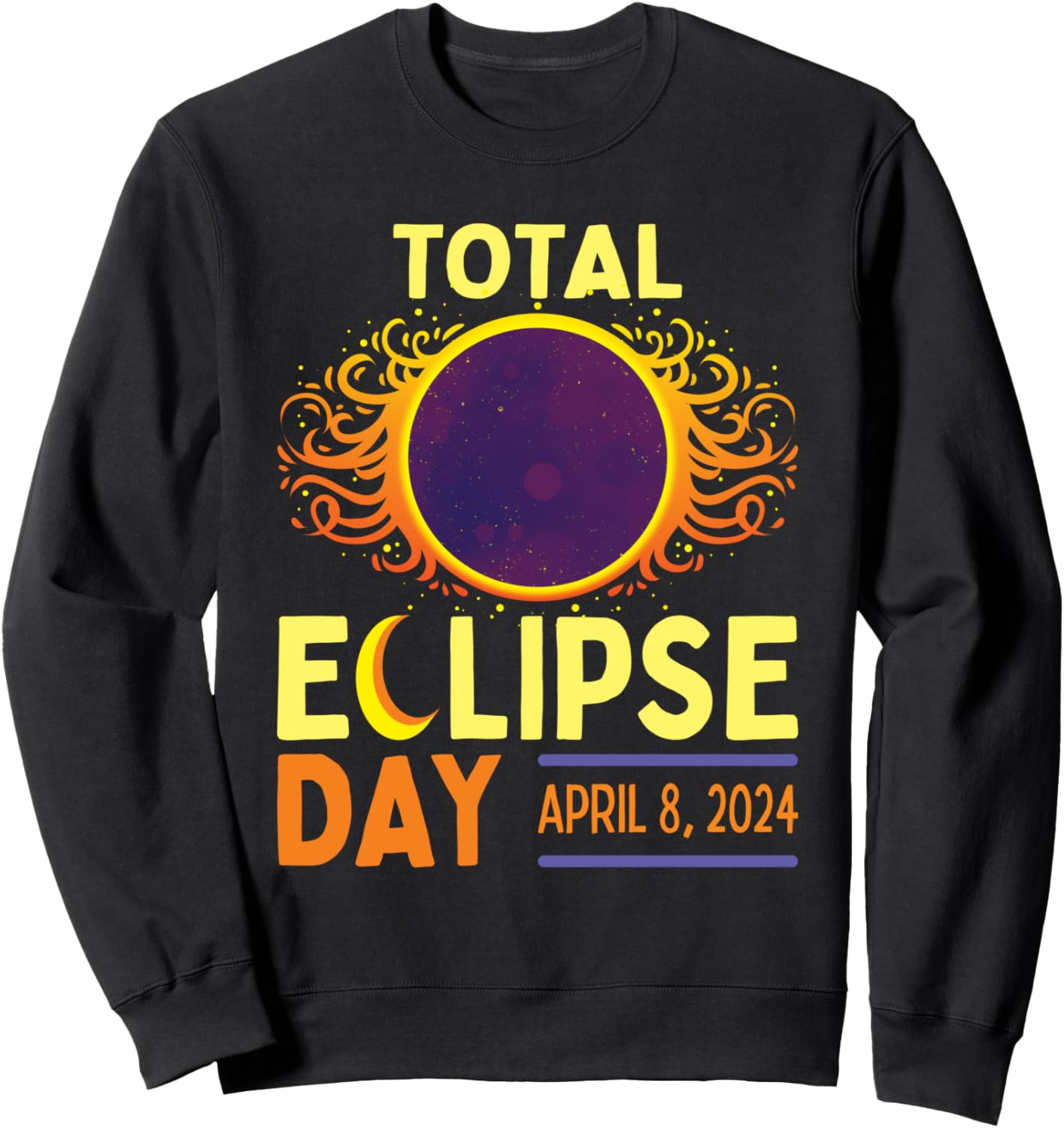 

Полное солнечное затмение 8 апреля 2024 года. Толстовка в стиле ретро с изображением солнечного затмения Totality Total Solar Eclipse April 8 2024 Gifts, черный