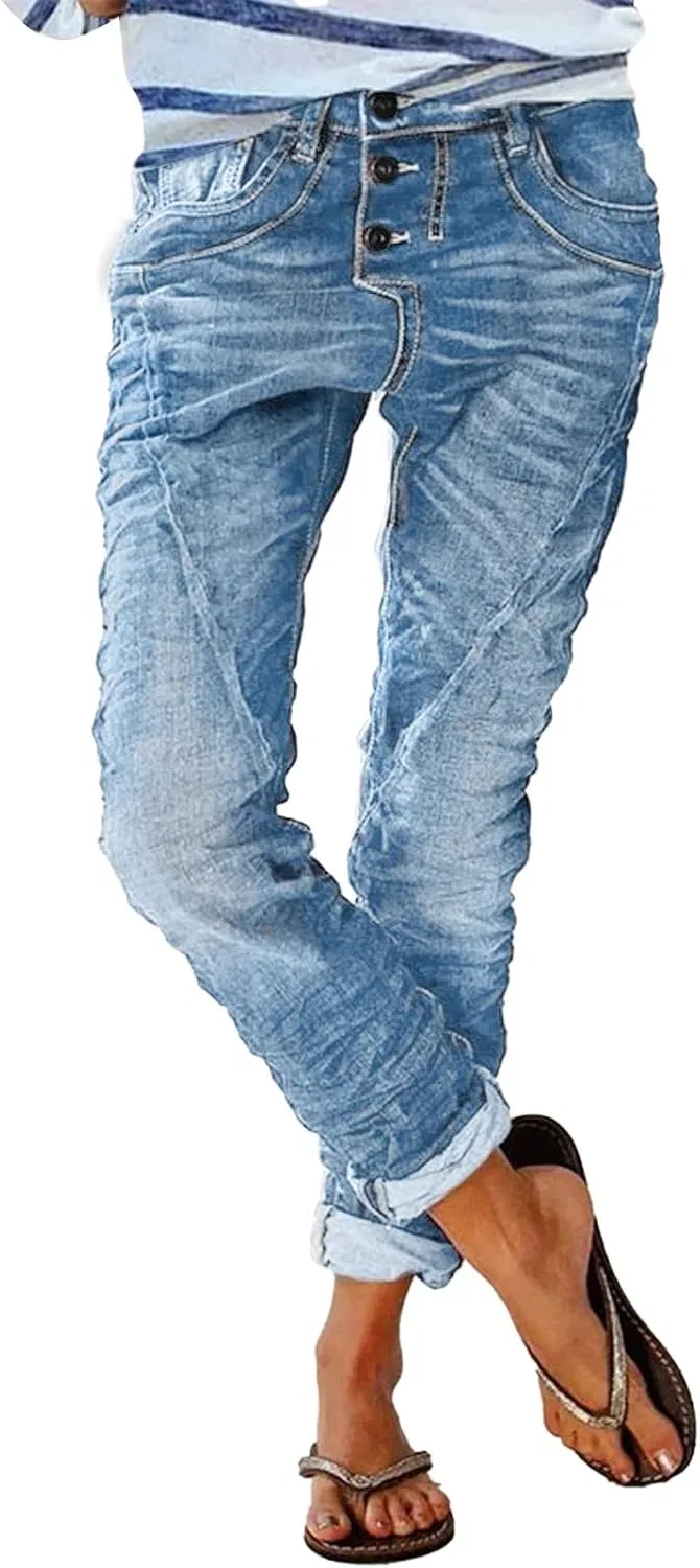 Джинсы свободные, Jeans, синие