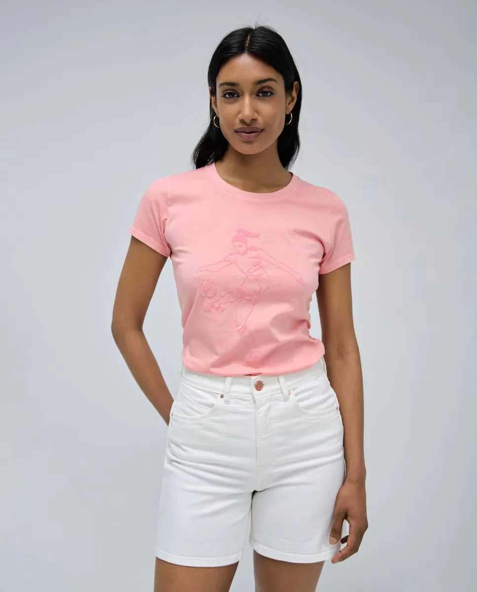 

Женская футболка с коротким рукавом и рисунком спереди Salsa Jeans, розовый