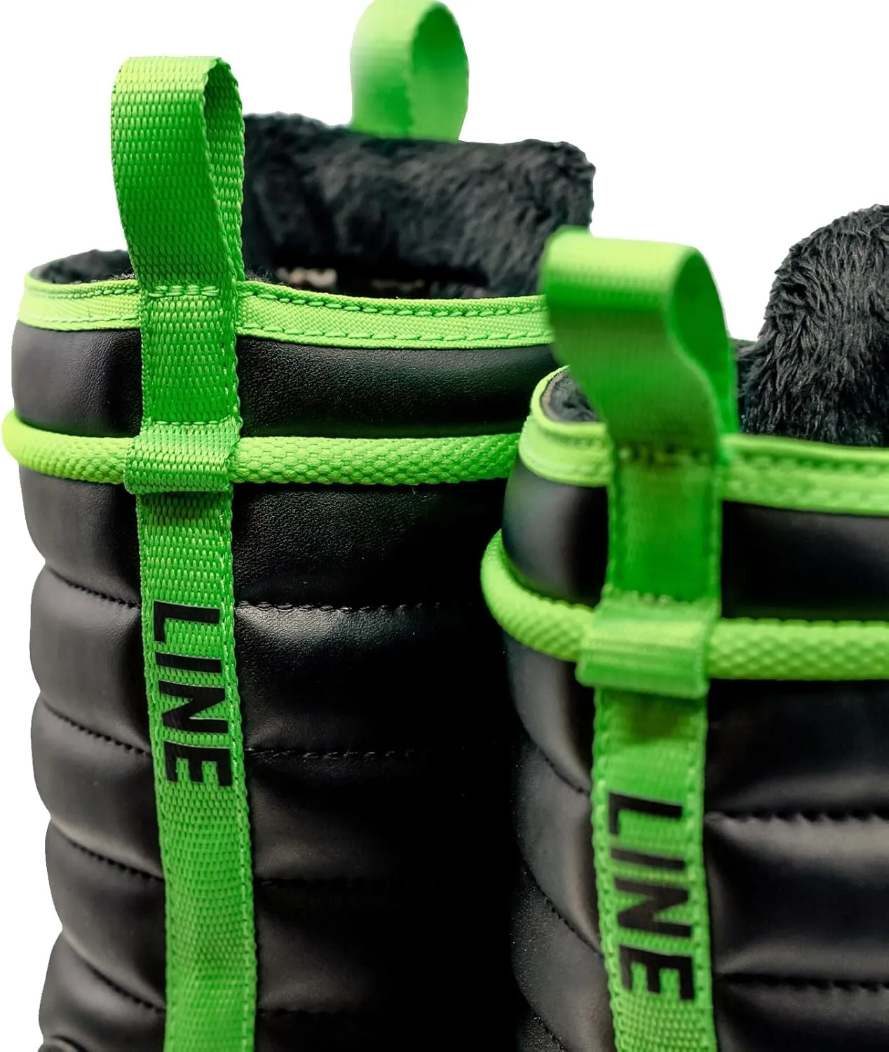 Универсальные зимние ботинки LINE Bootie 2.0 (унисекс): теплые, легкие, удобные, универсальные, для снега, модель 2024 года, черный/зеленый — фото 2
