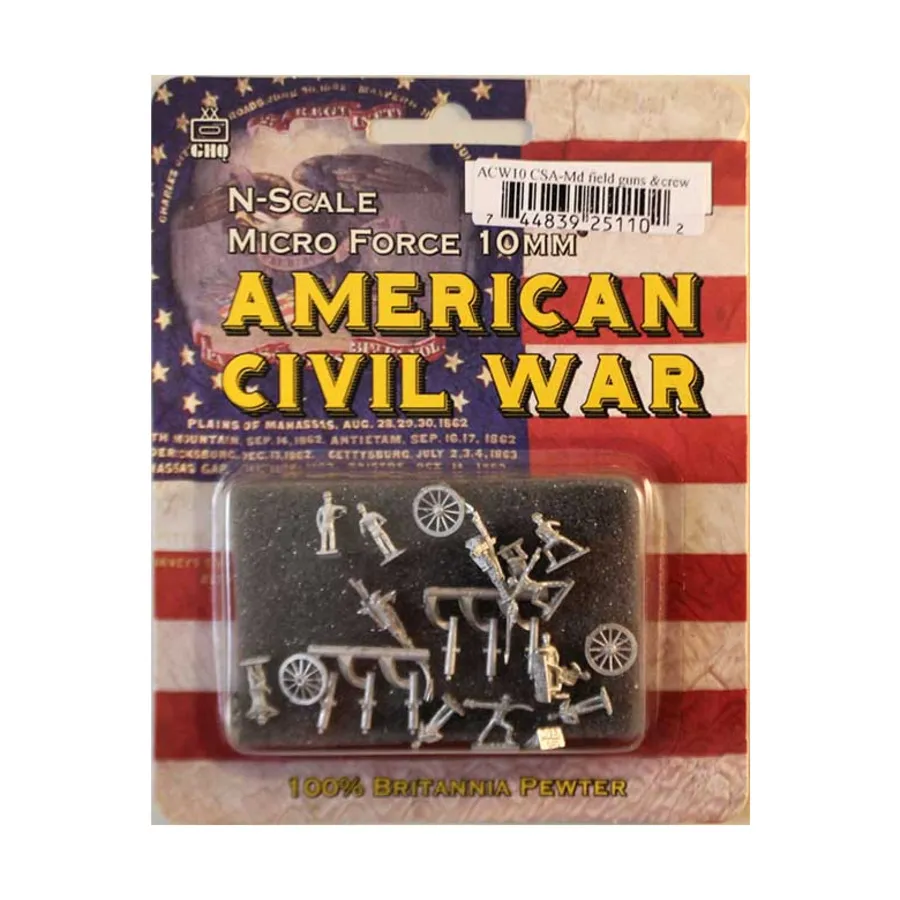 

Средние полевые орудия с экипажем из 12 человек — CSA, Micro Force American Civil War Figures - Deployed Artillery (10mm)