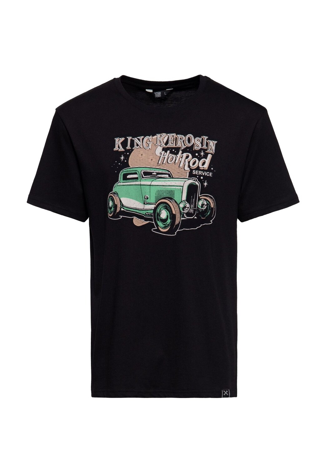 

Футболка с ретро-принтом Hotrod Service KING KEROSIN, черный