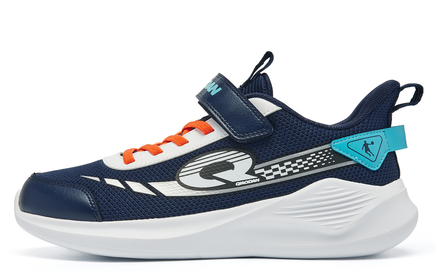 

QIAODAN Антискользящие износостойкие низкие детские беговые кроссовки Blue Teenagers