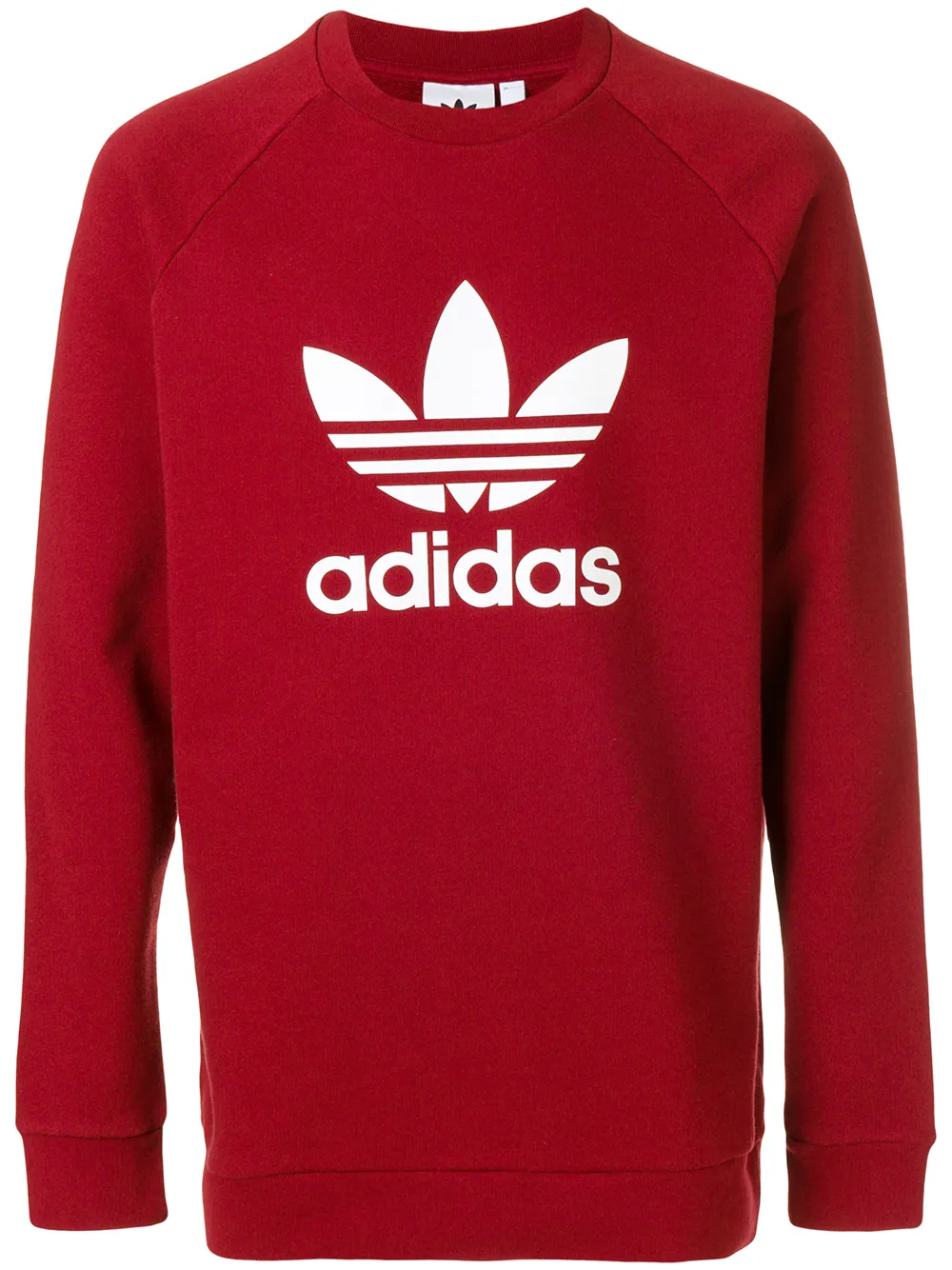 

Толстовка с круглым вырезом и логотипом adidas, красный