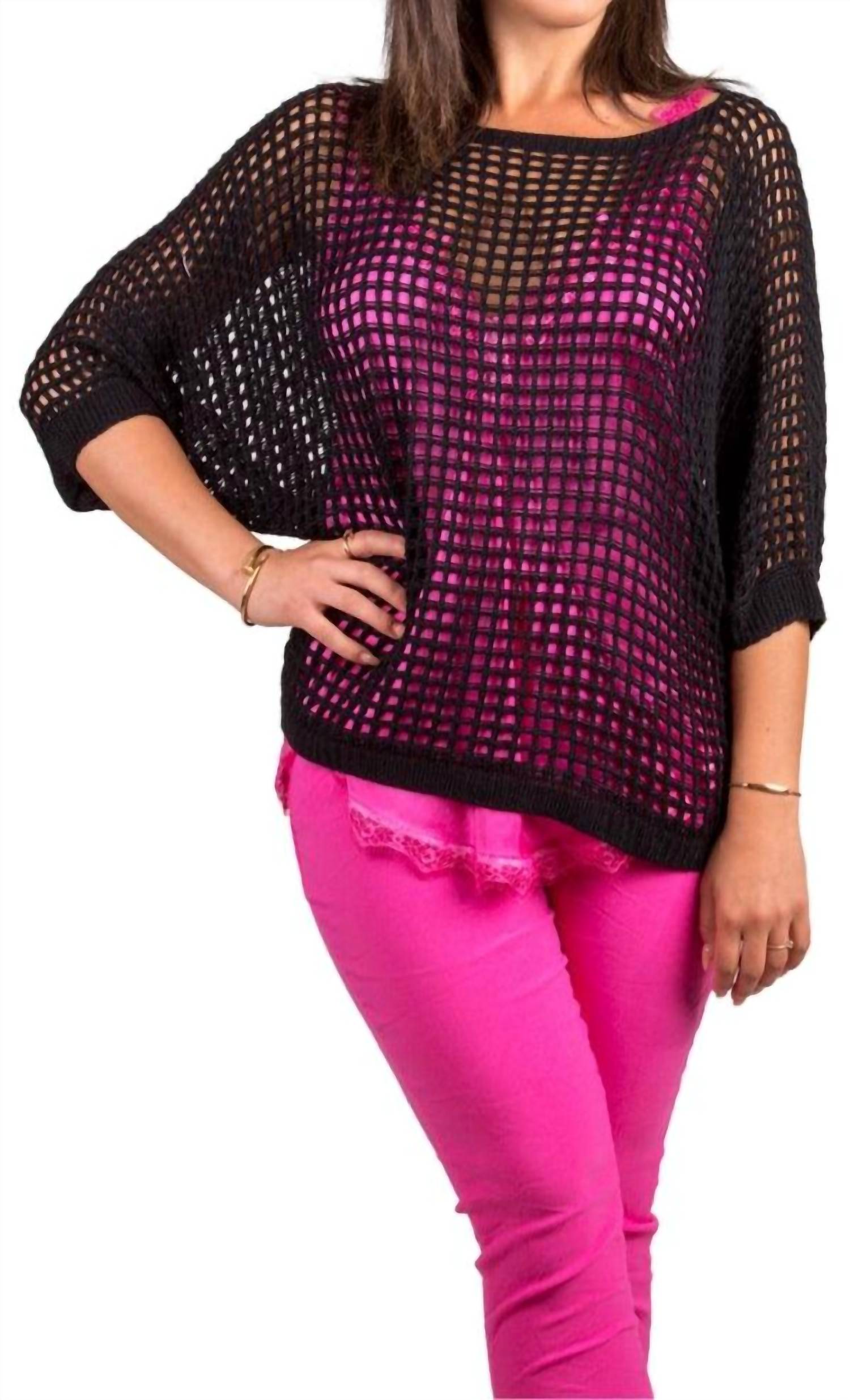 

Вязаный свитер Rosana с круглым вырезом черного цвета Gigi Moda, черный