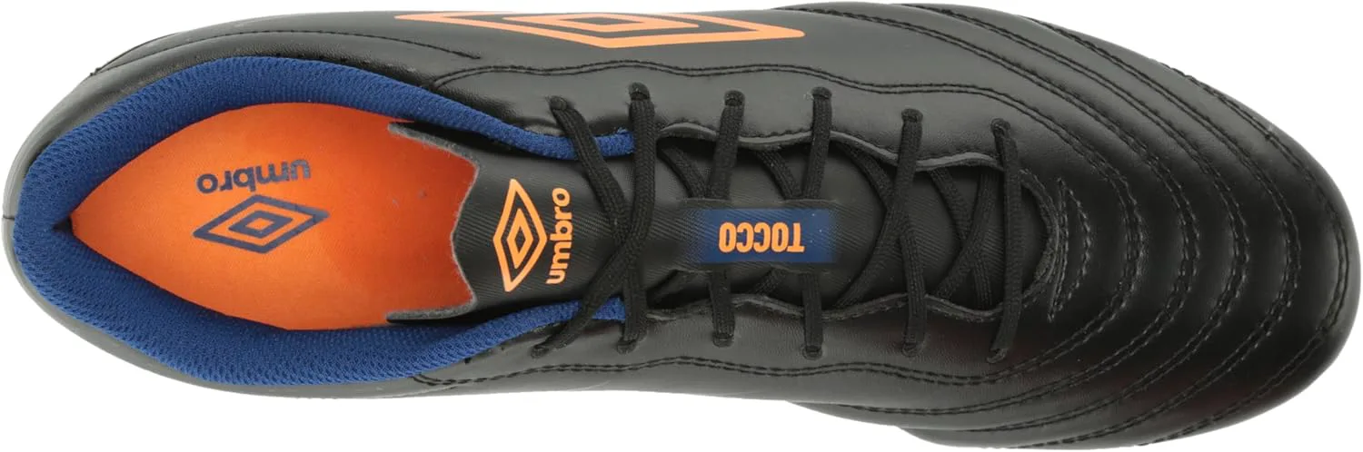 Мужские футбольные бутсы Umbro Tocco 3 League, черный/оранжевый/синий — фото 4