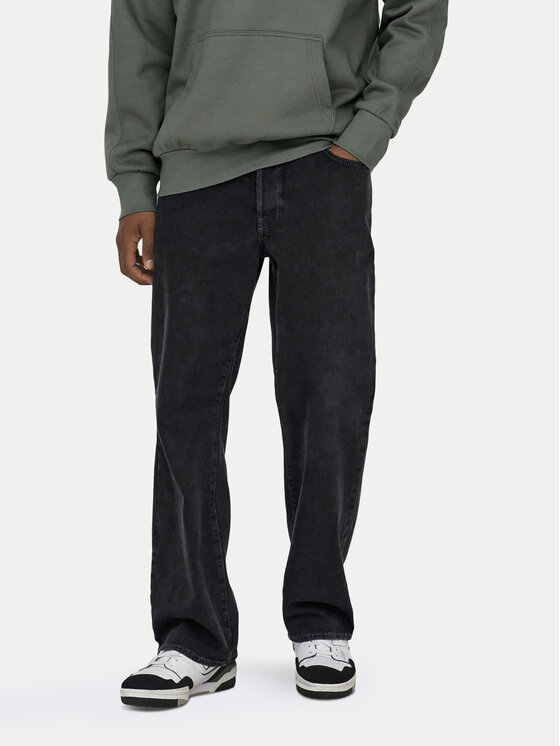 

Джинсы loose fit Fade 22026778 Only & Sons, черный