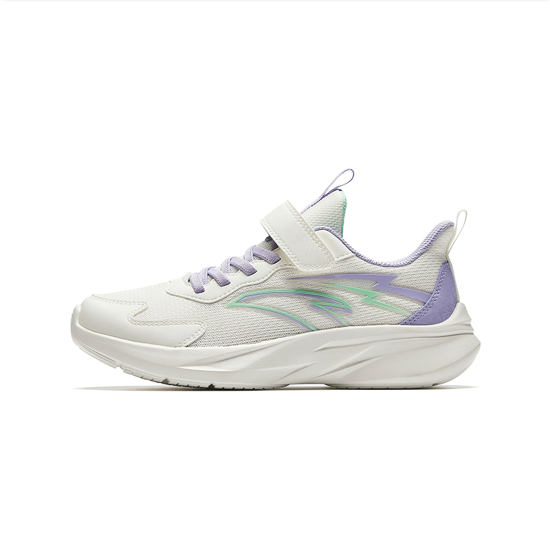 

Детские кроссовки для бега Unisex с низким верхом, дышащие, легкие и амортизирующие Antakids, айвори белый/fresh фиолетовый/freshwater зеленый