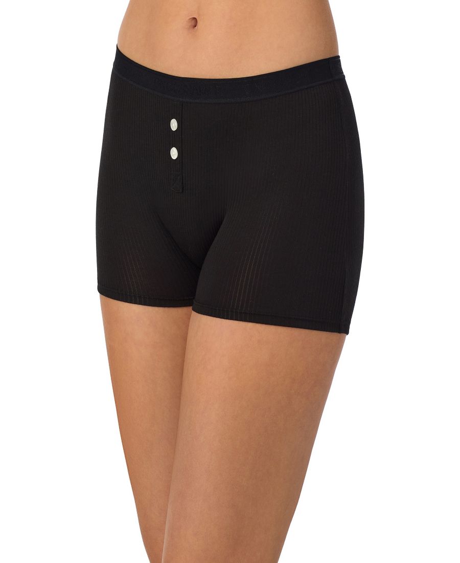 

Женские хлопковые боксерские шорты Cabana в рубчик, однотонные On Gossamer, Black