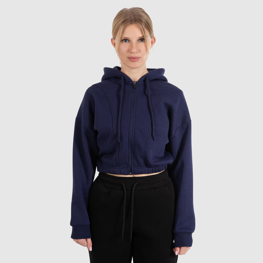 

SMILODOX Женская толстовка с капюшоном на молнии Elma темно-синего цвета