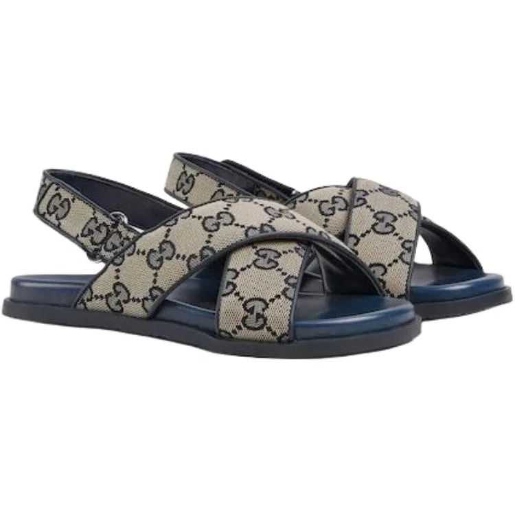Кеды из канваса Low Top Sandal Beige Kids' GUCCI — фото 4