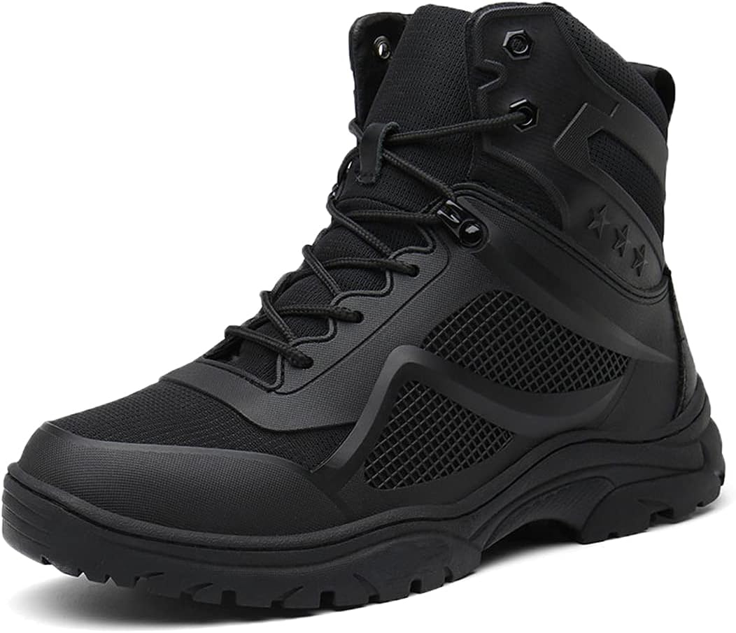 

Мужские водонепроницаемые кроссовки hongrenamz, легкие туристические ботинки, ходовые ботинки, для путешествий, с сетчатым верхом и резиновой подошвой, беговые кроссовки, черный