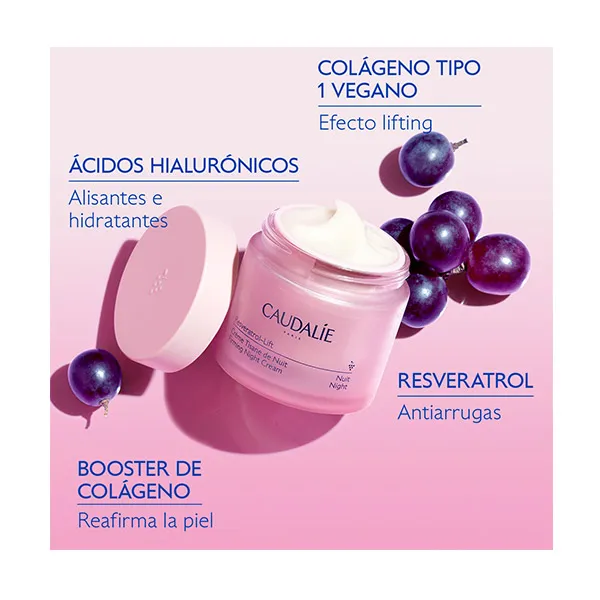Тизан ночной крем Recarga Crema Resveratrol Caudalie, 50 ml — фото 4