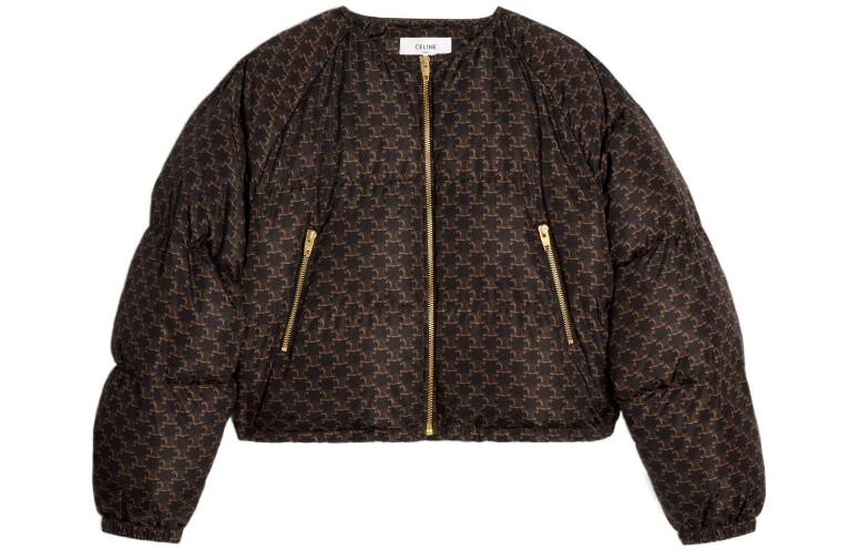 

Укороченное пальто женское черное Celine