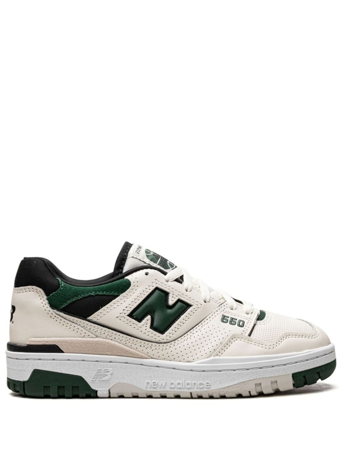 

New Balance кроссовки 550 Sea Salt Pine Green, белый дубль