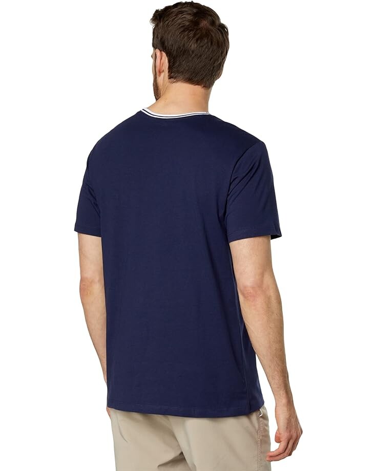 

Футболка U.S. POLO ASSN. Short Sleeve Crew Neck Yarn-Dye Collar Tipped Jersey Tee, цвет Classic Navy