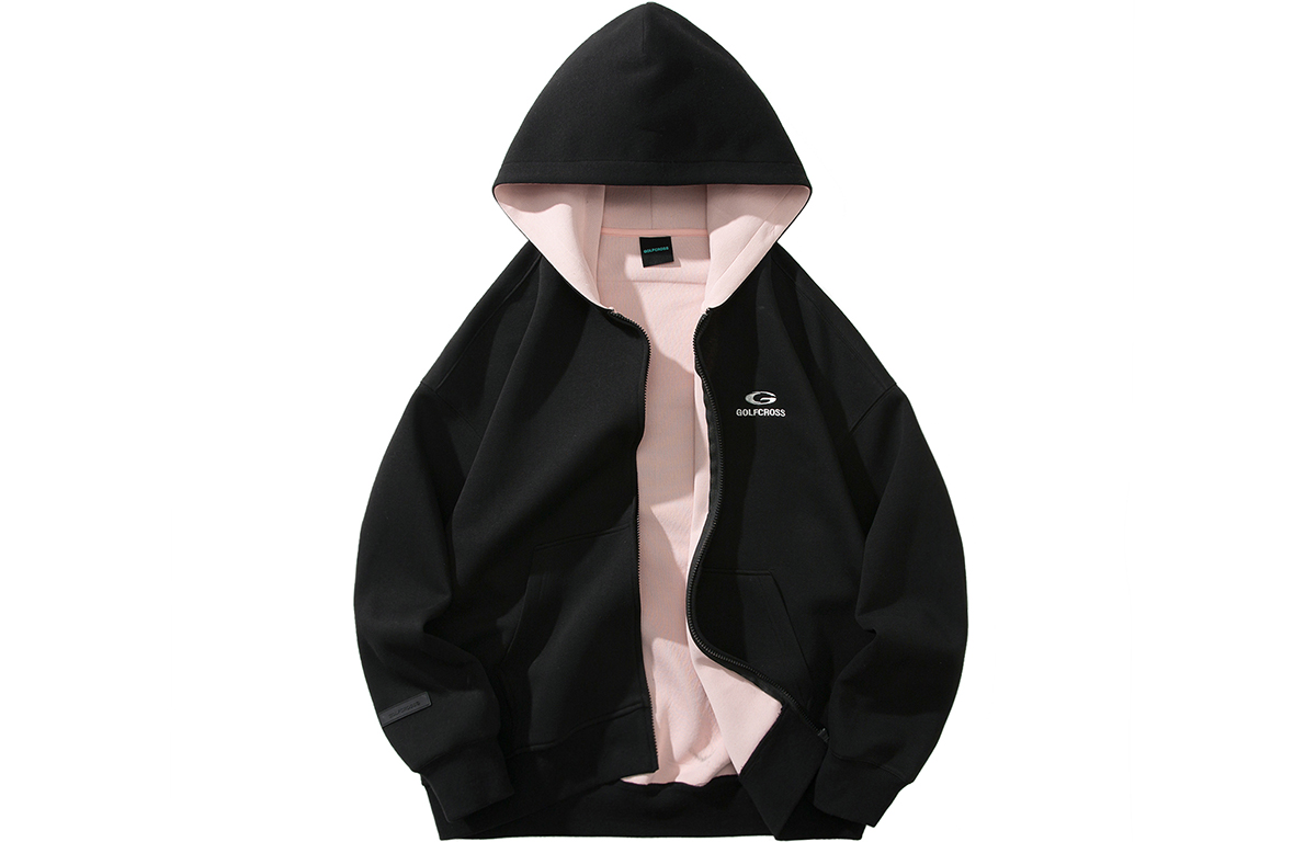 

Golfcross Толстовка унисекс, черная, с капюшоном, средней толщины, кардиган