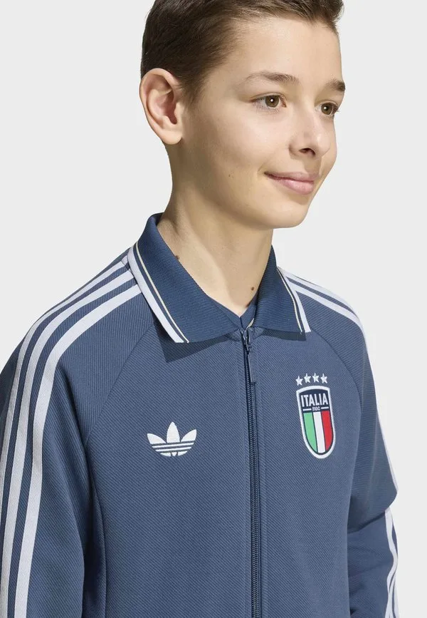 Детская тренировочная куртка с изображением гимна италии Adidas Originals, Night Marine — фото 4