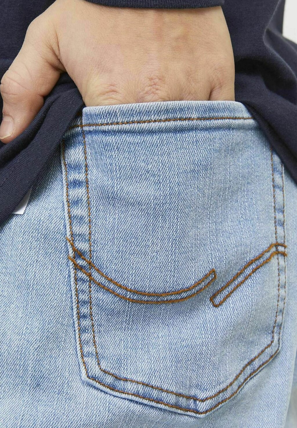 Джинсы узкого кроя CLARK STRETCH Jack & Jones Junior, цвет blue denim — фото 4