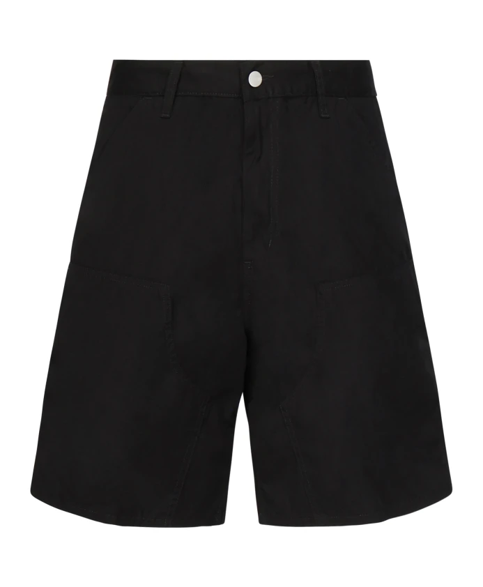 

Черные хлопковые шорты из поплина с карманами Carhartt Wip, черный
