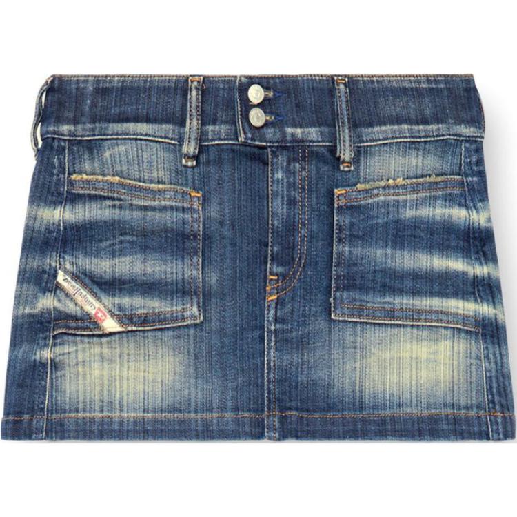 Мини-юбка de hush denim DIESEL, синий — фото 3