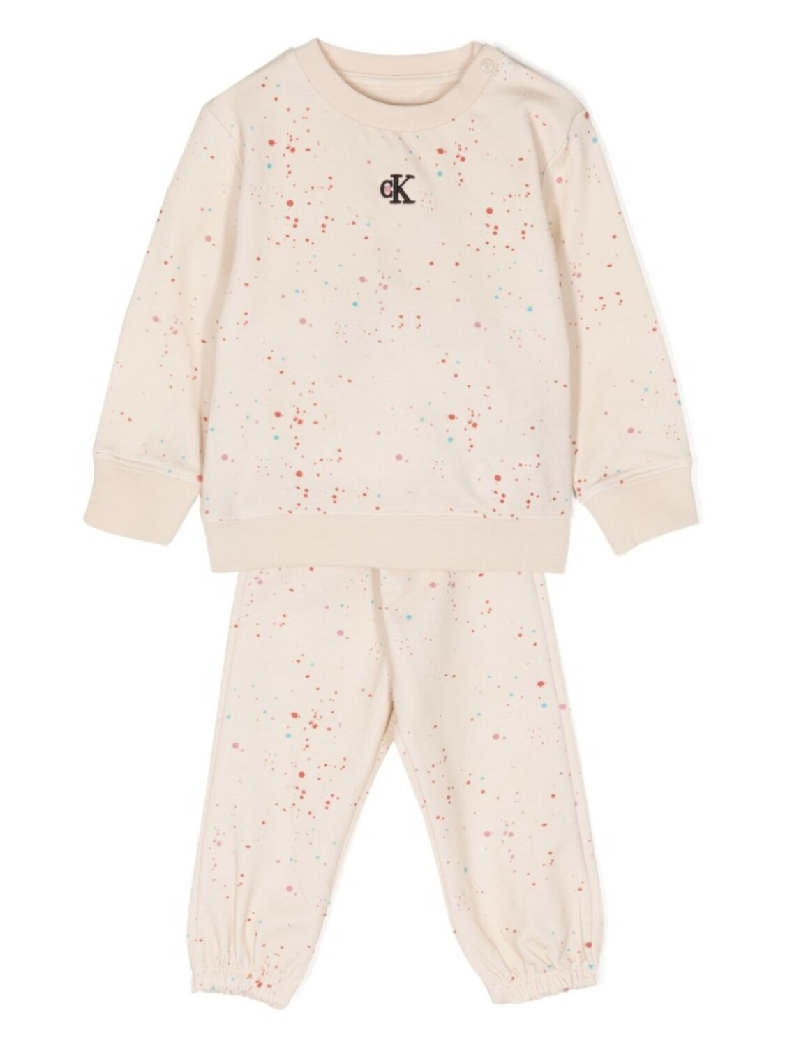 

Спортивный костюм Sprinkles с вышитым логотипом Calvin Klein Kids, нейтральный цвет