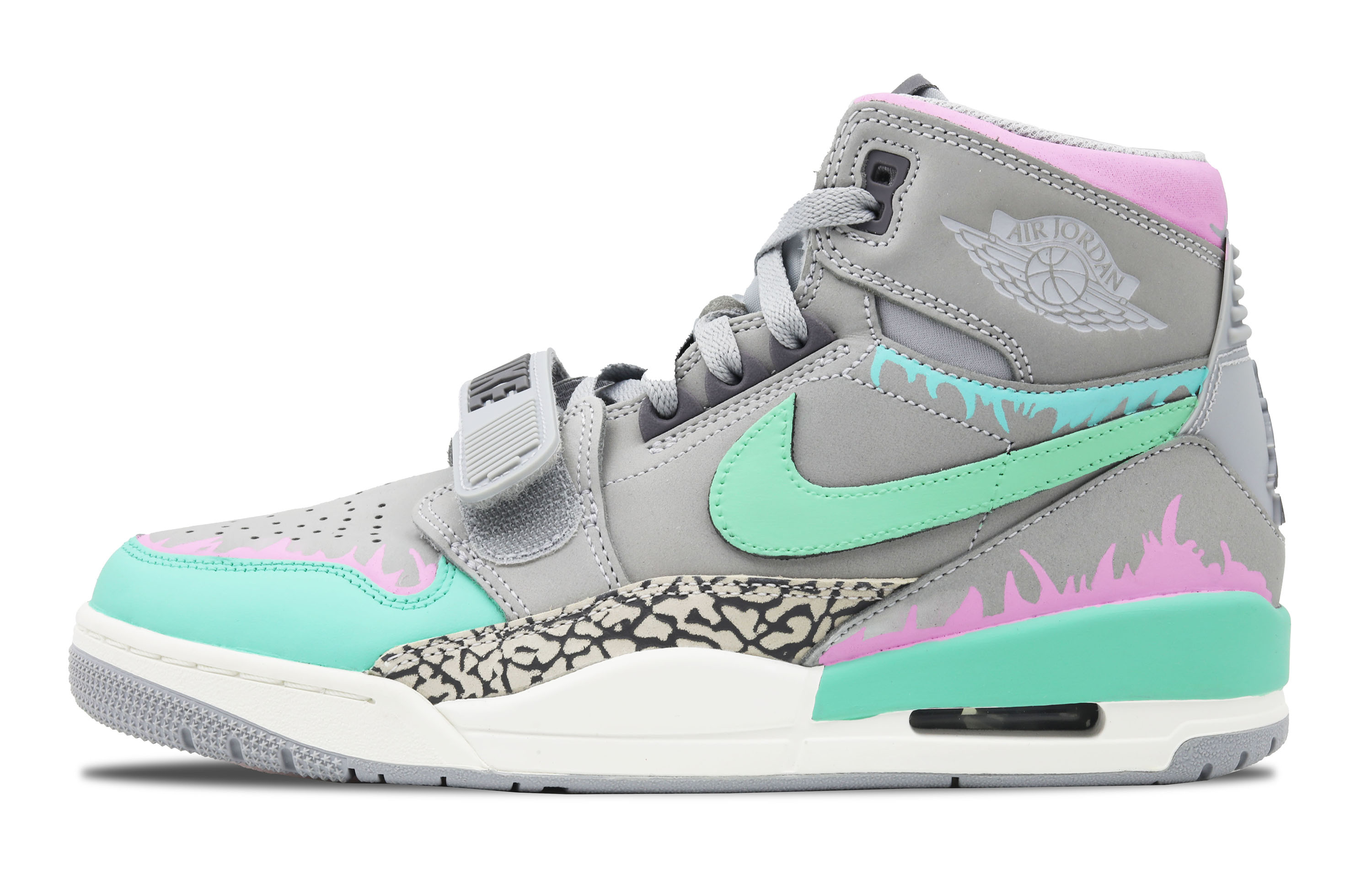 

Jordan Кроссовки Legacy 312 Abrasion Resistant High top Vintage мужские серо-зеленые