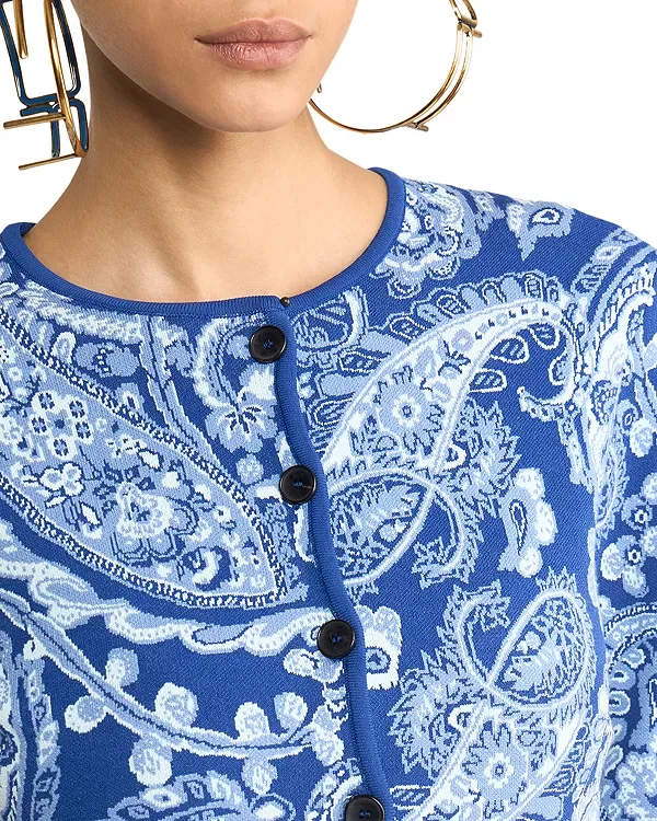 Укороченный кардиган Etro, Multi/Blue — фото 4