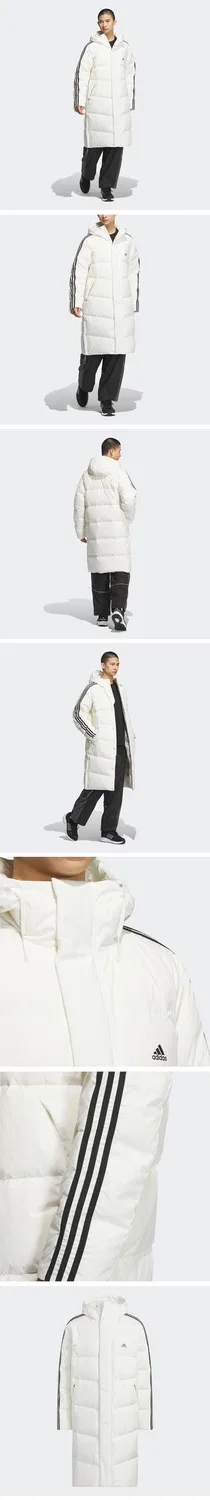 Мужское длинное пуховое пальто 3S Off White от Adidas — фото 4