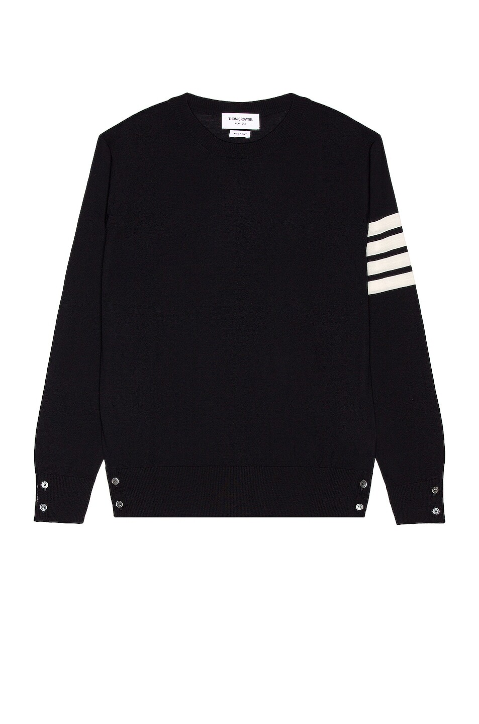 

Свитер Thom Browne Sustainable Merino Classic Crew, темно-синий