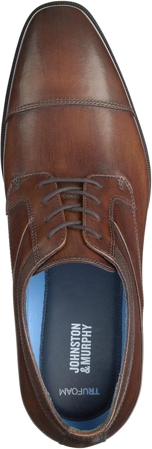 Мужские туфли с открытой шнуровкой и носком капля от Johnston Murphy, модель Gibbons Johnston & Murphy, Mahogany Full Grain — фото 2