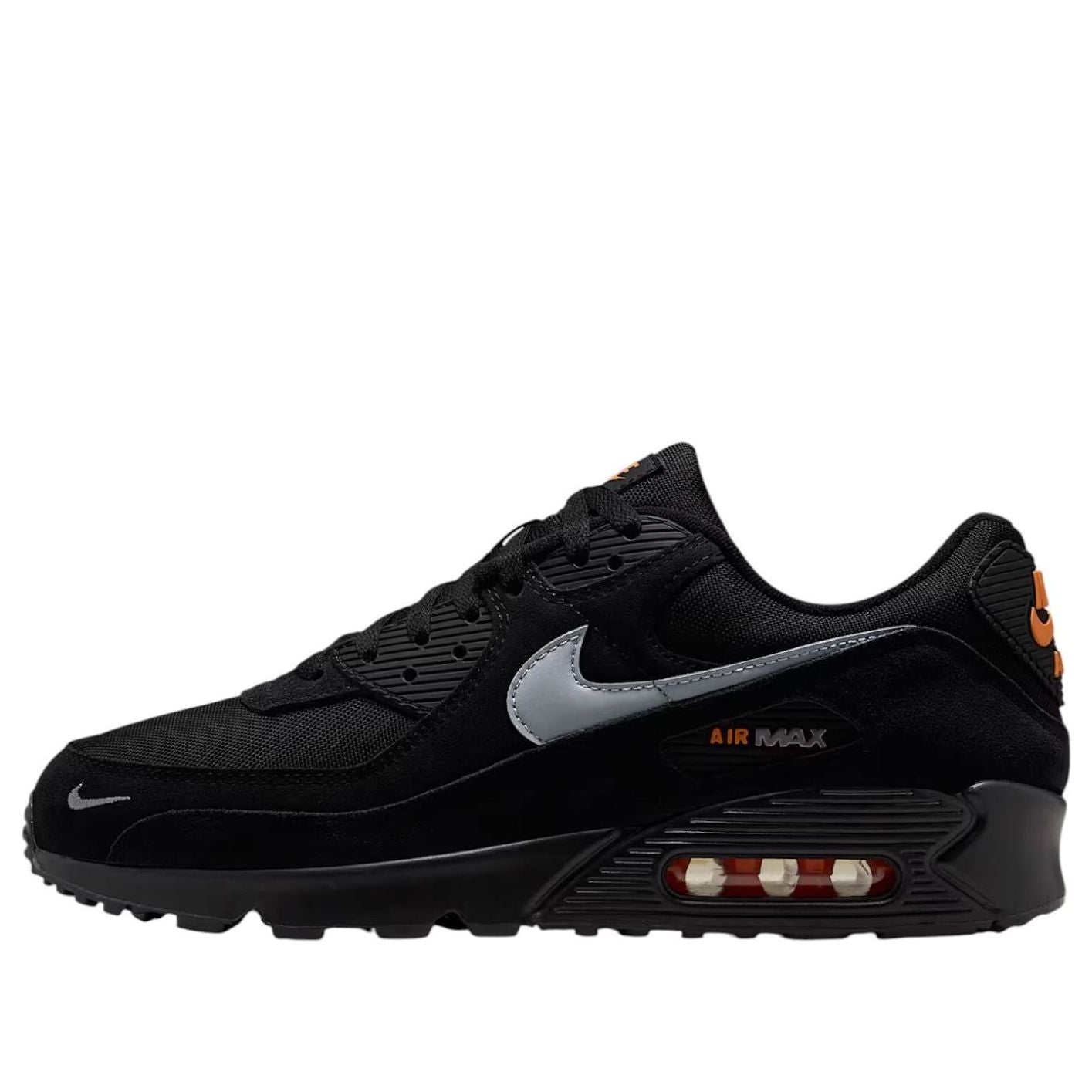 

Кроссовки Nike Air Max 90 'Black Total Orange Metallic Cool Grey'