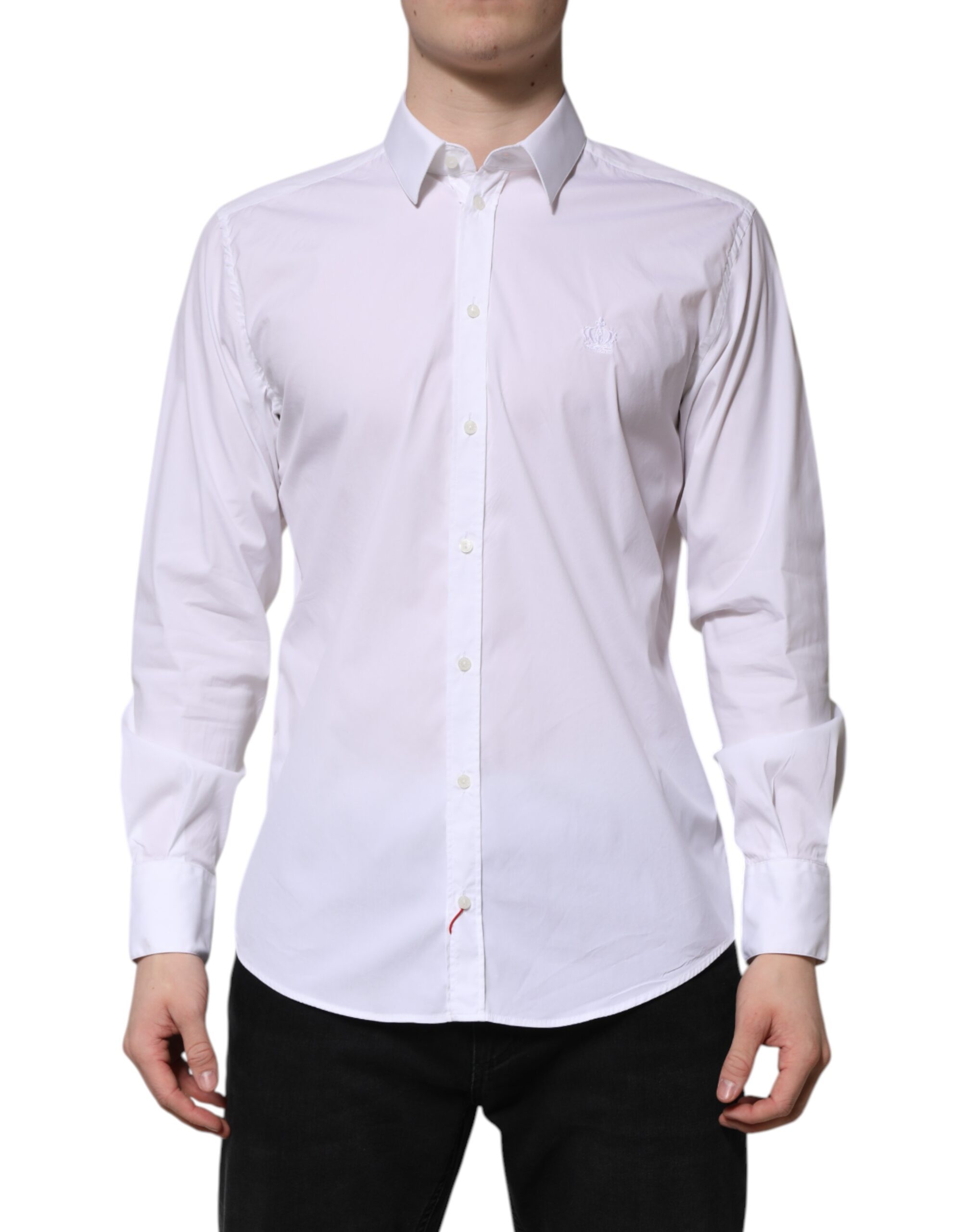 

Белая хлопковая рубашка MARTINI с длинным рукавом Dolce & Gabbana, White