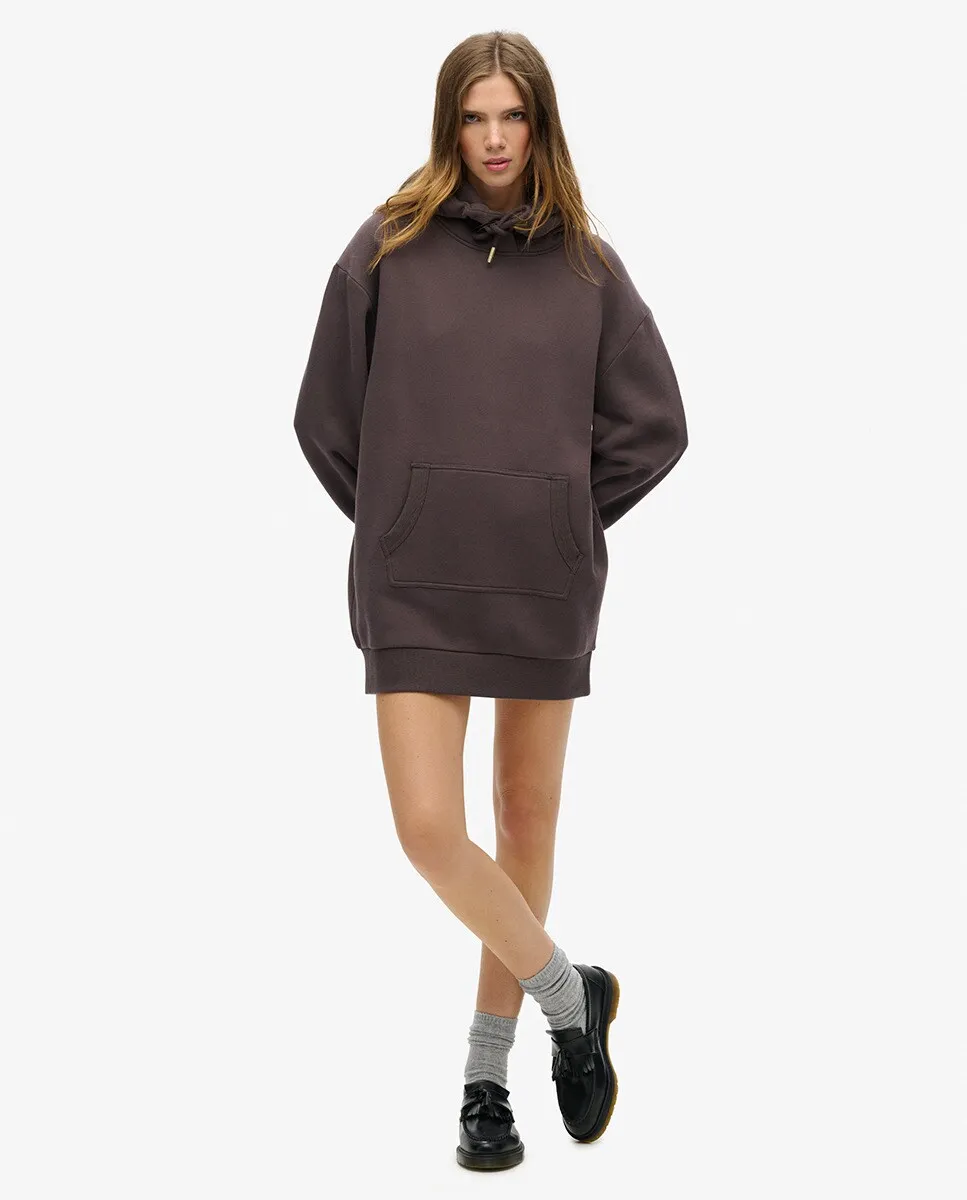 

Женское платье с капюшоном и татуировкой со стразами Superdry, чёрный