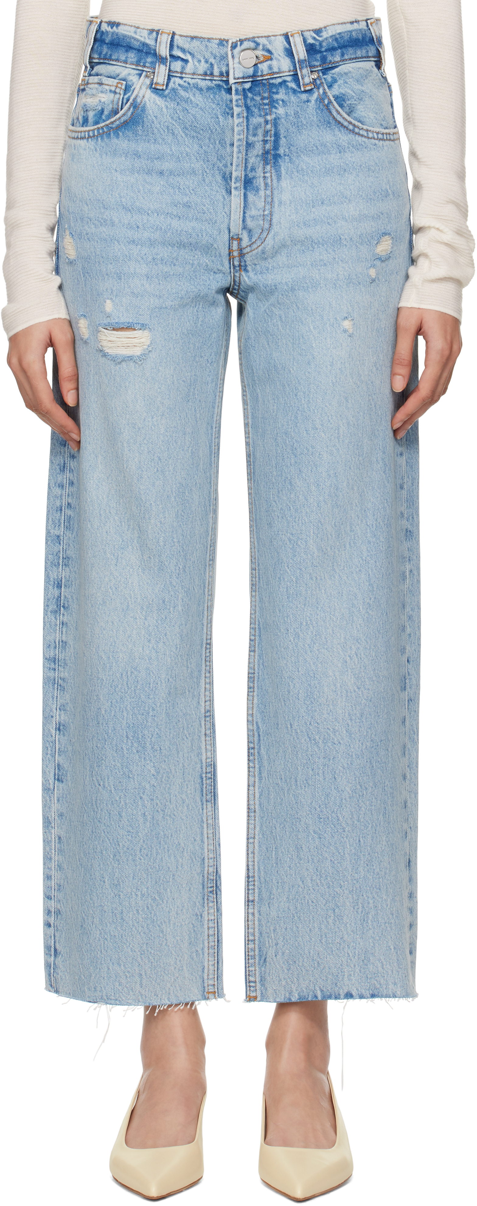 

Синие джинсы Gavin ANINE BING, Washed blue