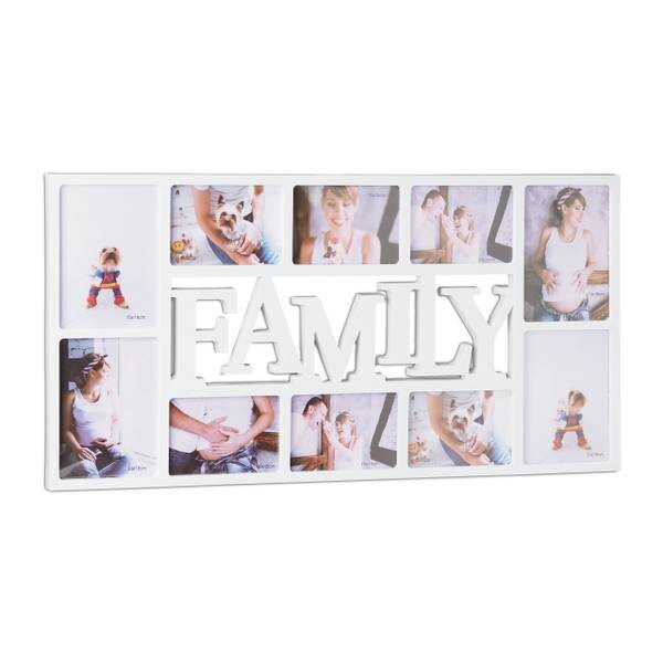 

Рамка для фотографий Relaxdays Familie für 10 Fotos цвет durchscheinend/weiß