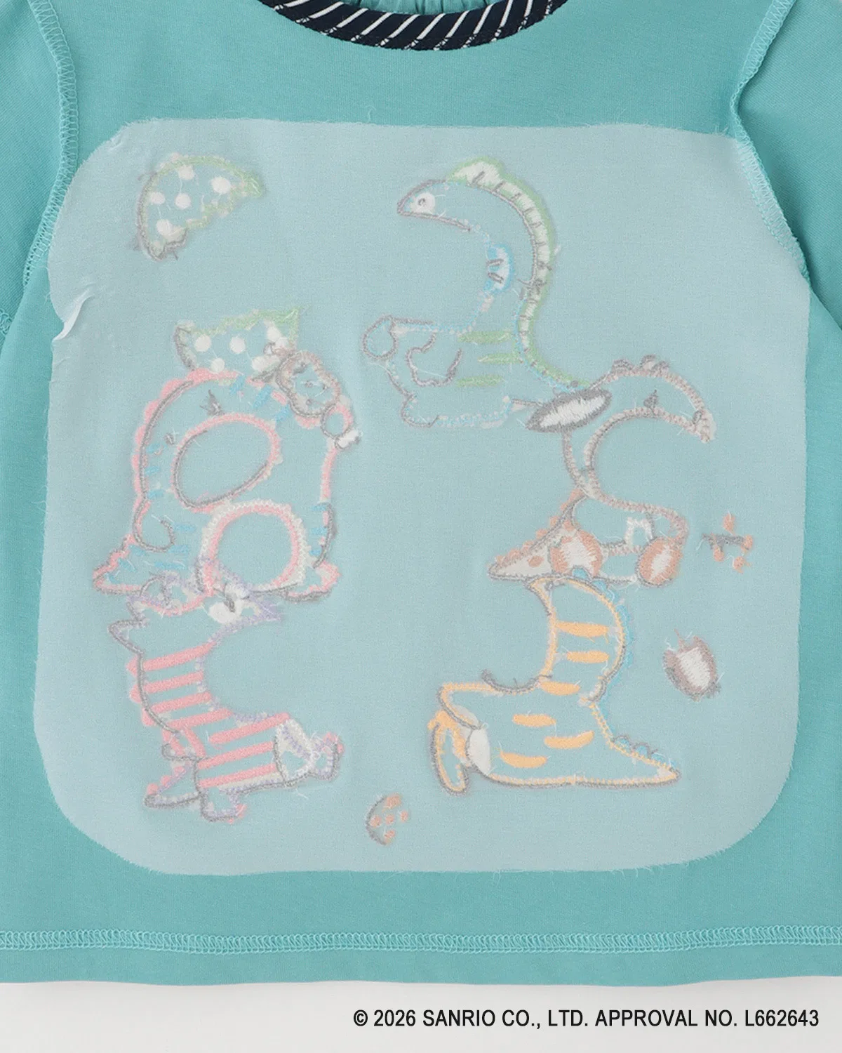 Детская футболка с динозавром Baby Cheer, коллекция Sanrio, синяя — фото 4