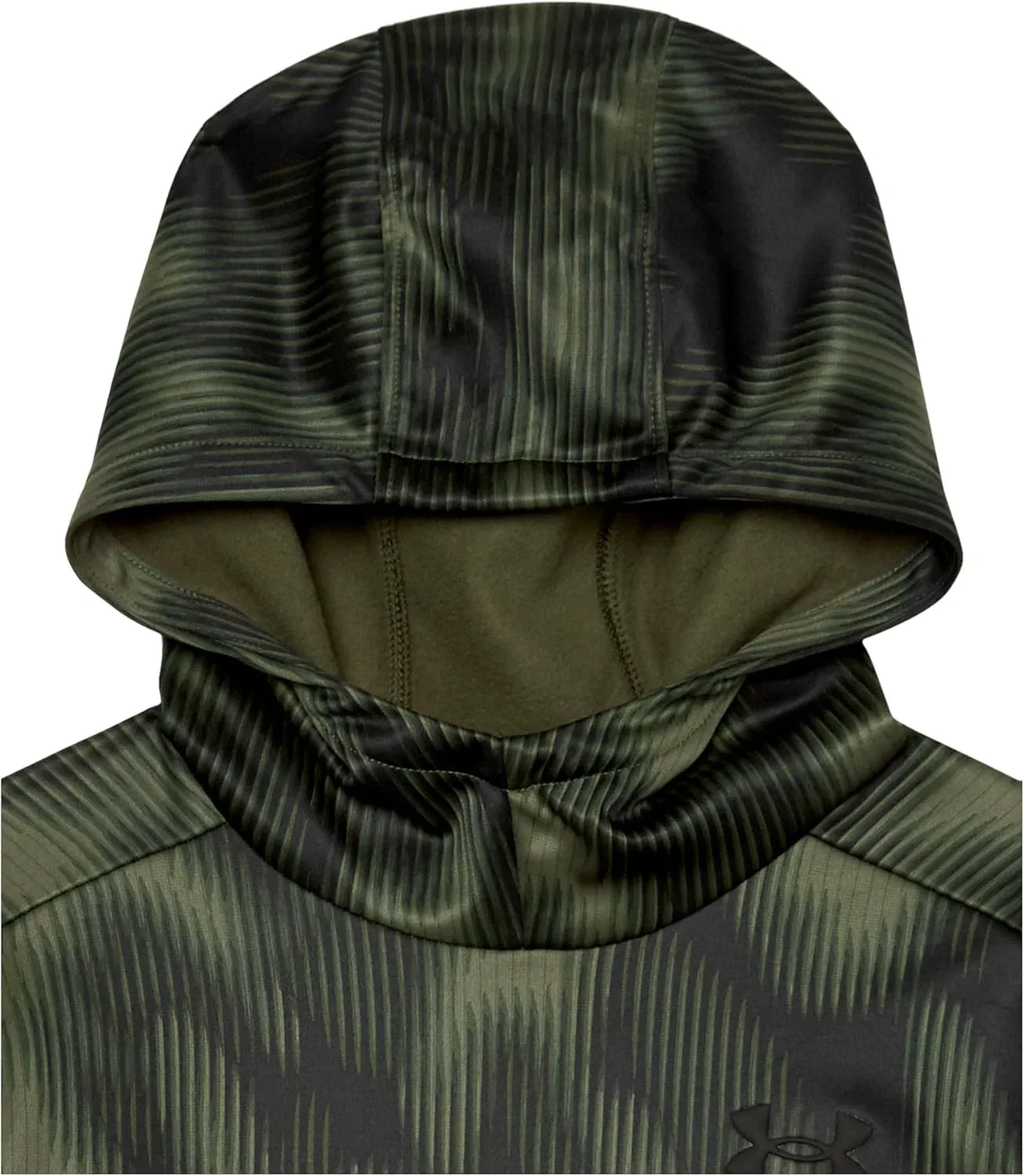 Детская флисовая толстовка Under Armour с принтом Under Armour, (390) Marine Od Green//Black — фото 2