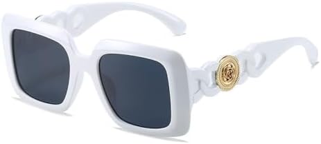 

Квадратные солнцезащитные очки для женщин, популярный модный дизайн, двухцветная оправа, ретро-леопардовый принт, защита от УФ-излучения UV400, модные солнцезащитные очки для мужчин MTZJH, White