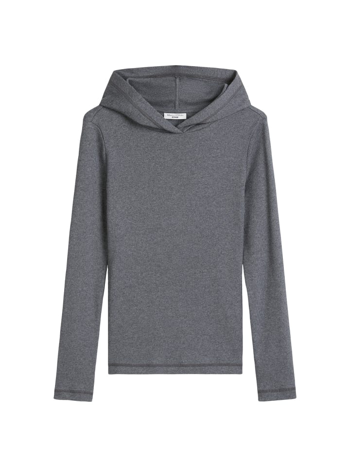 

Marc O'Polo DENIM Приталенная футболка с капюшоном и длинными рукавами, цвет «Асфальтовый меланж», Серый, Marc O'Polo DENIM Приталенная футболка с капюшоном и длинными рукавами, цвет «Асфальтовый меланж»