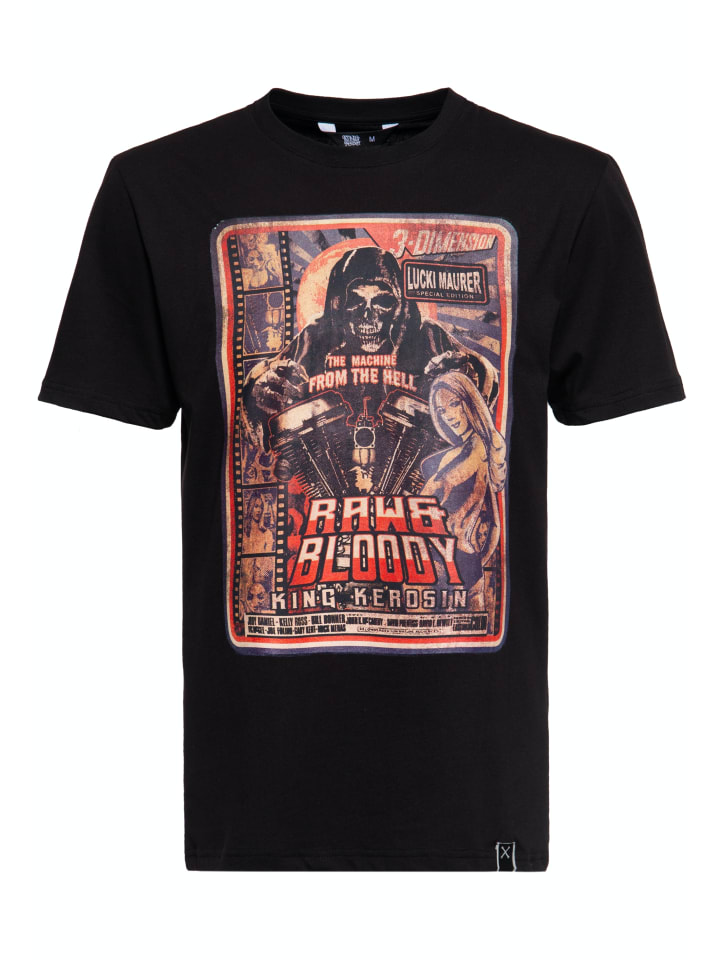 

Футболка King Kerosin Lucki Maurer Raw & Bloody черного цвета, Черный, Футболка King Kerosin Lucki Maurer Raw & Bloody черного цвета
