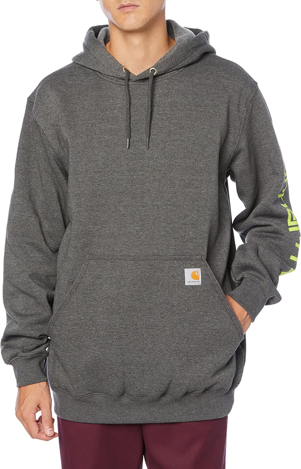 

Мужская толстовка Carhartt с капюшоном и логотипом на рукаве