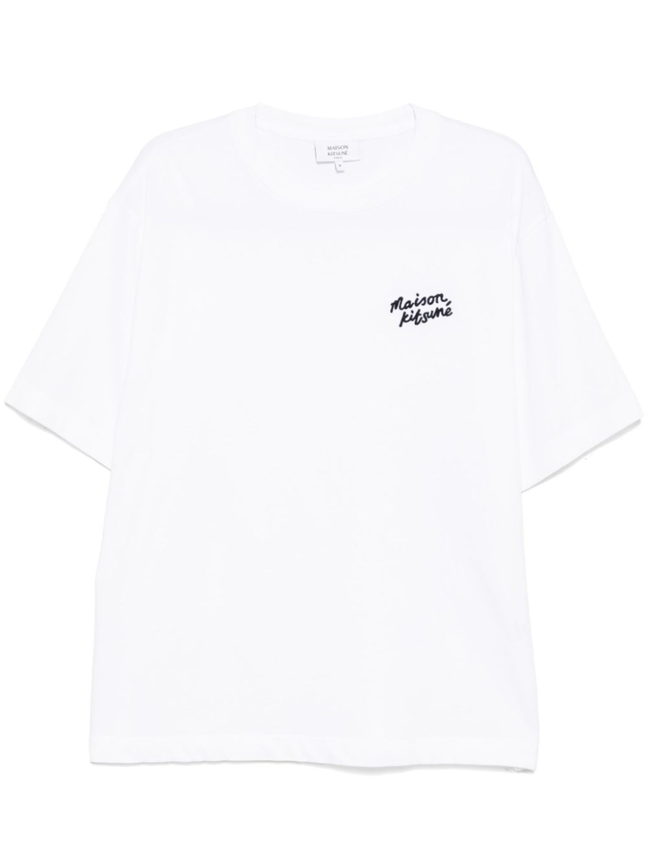 

Maison Kitsuné футболка с вышивкой, белый